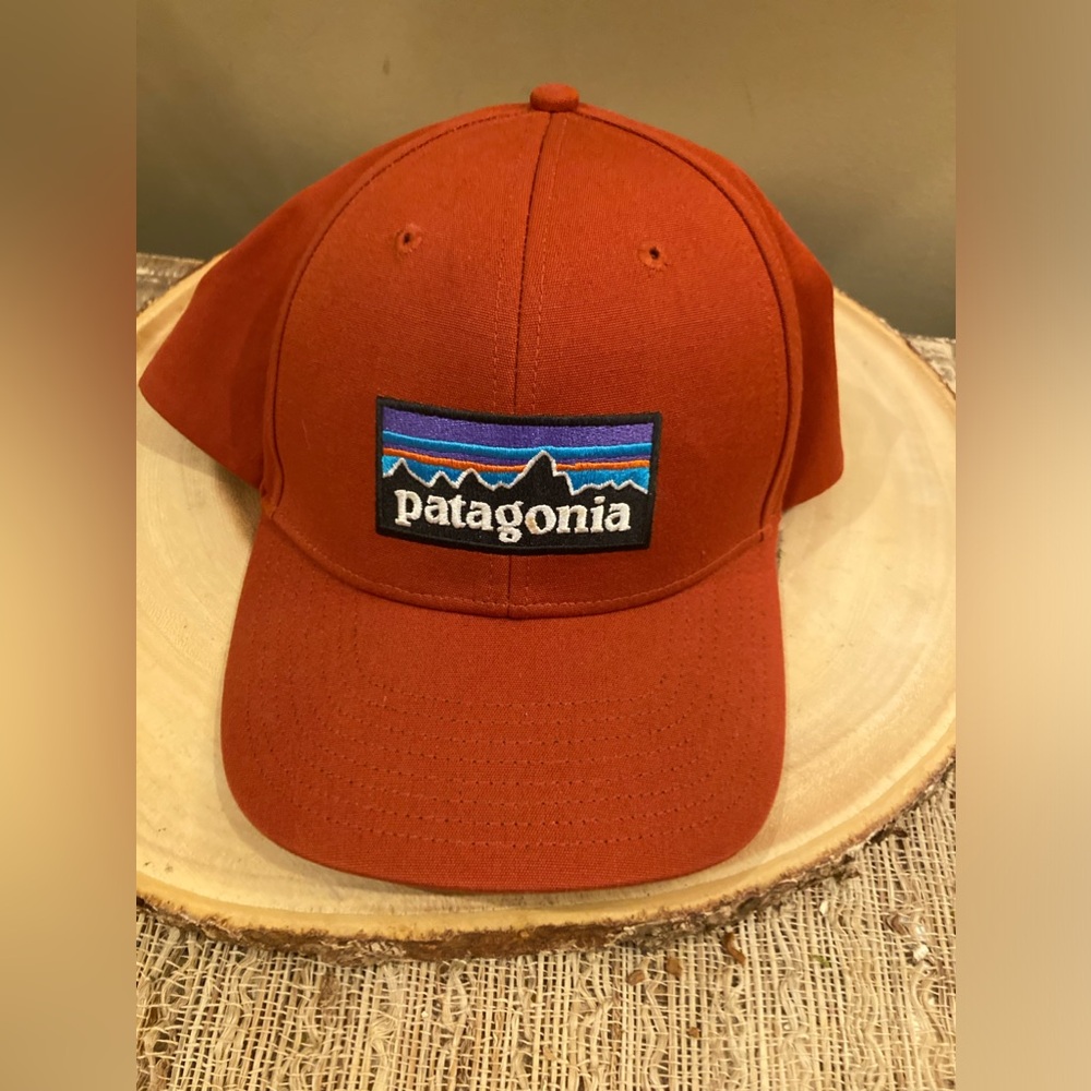 Patagonia P-6 Logo Roger That Hat Orange Adjustable SnapBack Cap Hat